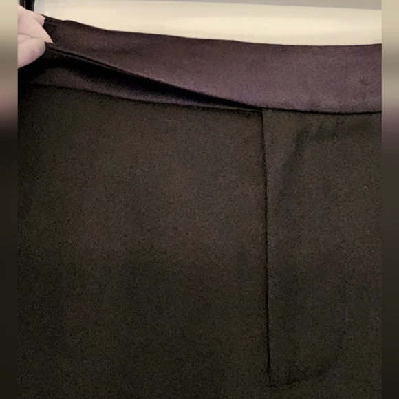 EQUIPMENT Femm Black Tuxedo Wool/ Satin Stripe Ankle Trousers Size 4 - Picture 7 of 13